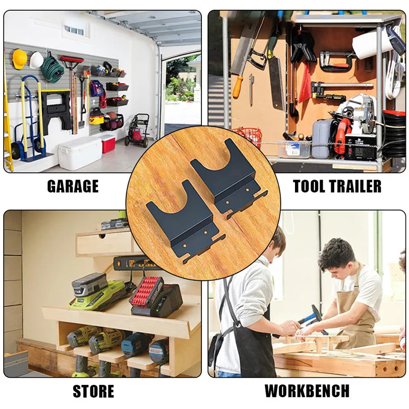 Angle Grinder Stand Holder Polisher Holder Storage Rack Wall-mount Bracket 2pcs for 5 inch Home Shop Workbench Hand Sander Tool