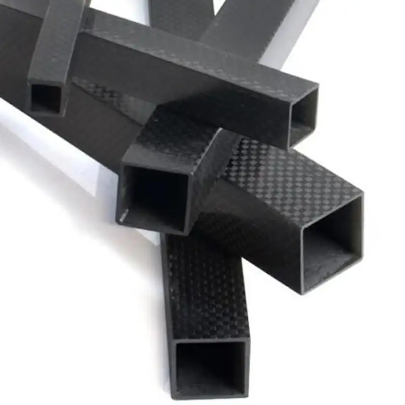 3K Carbon Fiber Square Tube Pipe High Strength Durable Outer Length 14 15 18 20 22 25 28 30 32 35 40 45 48mm for Bicycle Frame image 2