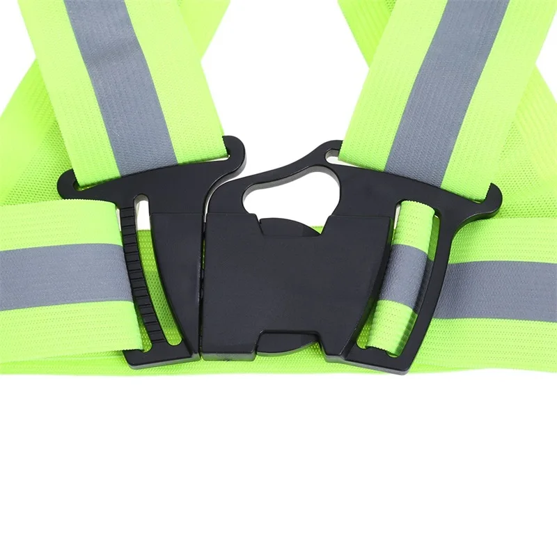 Reflective Safety Vest Adjustable Elastic Hi Vis Reflective Strips for Traffic Control Running Cycling