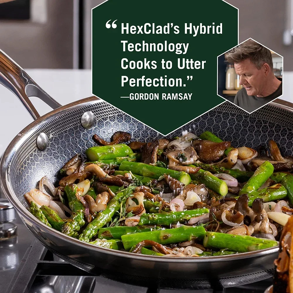 12 Griddle Pan | Stainless Steel Hybrid Cookware | HexClad