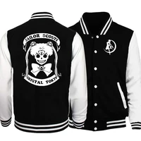 Sailor JP Anime Moon Print Baseball Jacket Men Clothing Women Streetwear Fleece Bomber Jackets for Kids Winter Coats 1