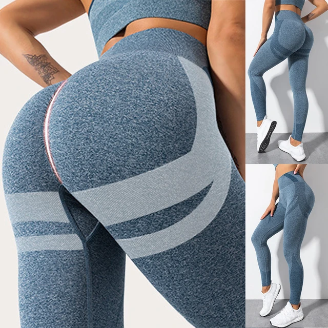 Women's Sexy Yoga Leggings Gym Workout Pants Energy Seamless Leggings  Workout Running Pants