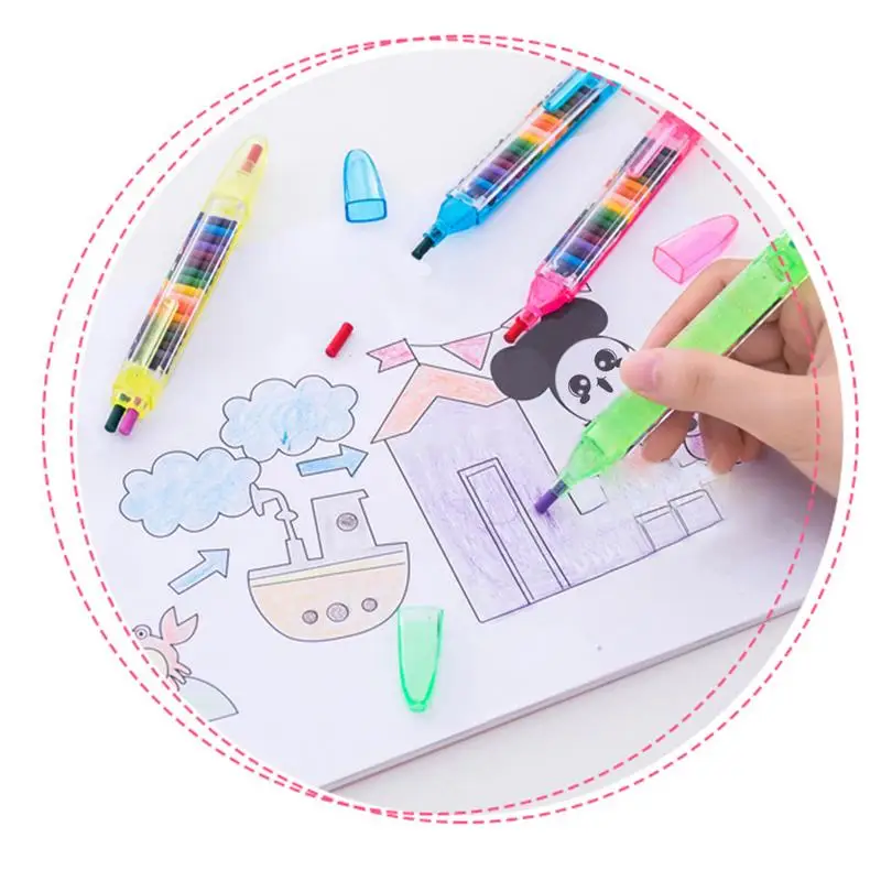 Oil Pastels 4PCS Colorful 20 Colors Oil Paint Pen Oil Pastel Safe Nontoxic Painting Graffiti Drawing Pen for Kids Children Students oil pastels