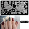 12*6cm 3D Geometric Wave Stripe Flower Nail Stamp French Line Nail Stamping Plates DIY UV Gel Polish Manicure Stamp &*& 5