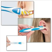 Outil dissolvant de cire d'oreille, nettoyeur d'oreille avec Silicone souple, 16 embouts de remplacement simplement pour saisir l'extrait du cérumen 4