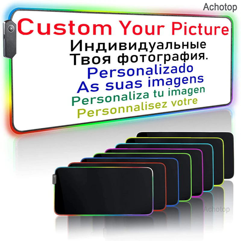

Большой коврик для мыши RGB на заказ, большой коврик для мыши RGB, клавиатура для компьютеров, игровой коврик для мыши, большой Настольный коври...