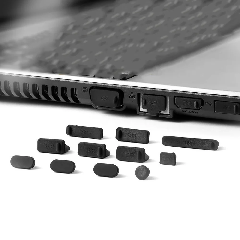 Silicone Soft Anti-dust Plug Notebook Type-C USB Port VGA HDMI RJ45 Interface Waterproof Cover Laptop Rubber Dustproof Stopper