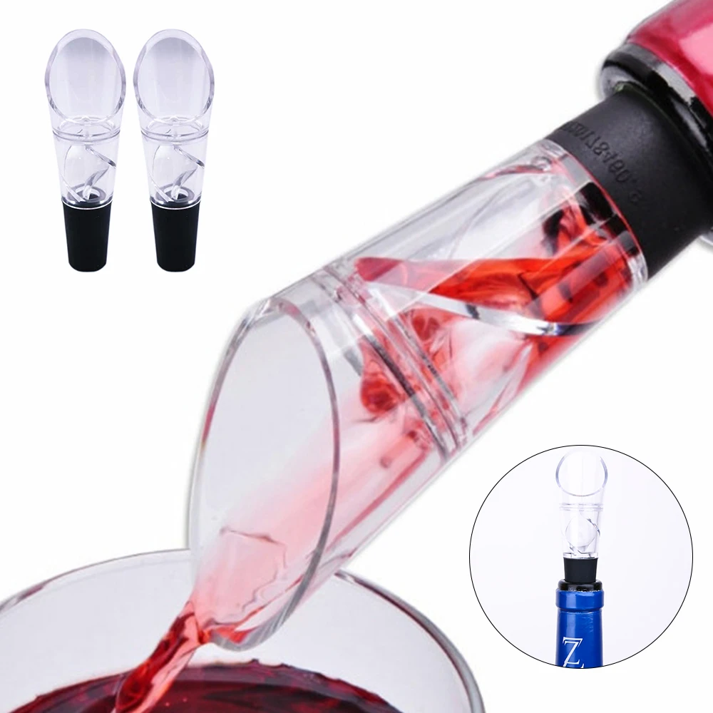 Wine Accessories Decanter White Red Wine Bottle Drop Stop Top Stopper Dumping Funnel Aerator Pourer Aerating Decanter Spout