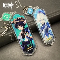 Chiori Anime Game Genshin Impact Keychain Furina Xiao Navia Neuvillette Wanderer Key Chain Accessories Pendant Key Ring Fan Gift