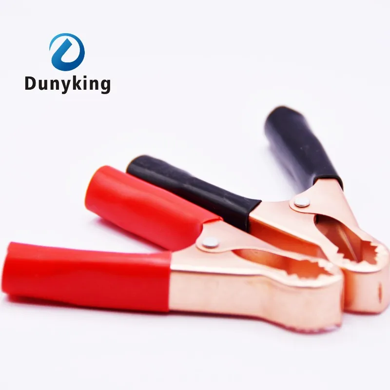 50A Red + Black 80mm Crocodile Car Caravan Van Battery Test Lead Clips Promotion Alligator Clips Connector Plug Power 2/10Pcs alligator clips