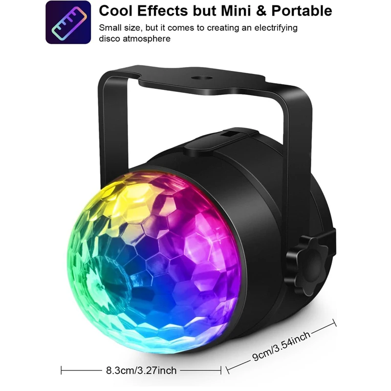 7 Colors Strobe Lamps disco light Sound Activated Stage with Remote Control for Home Room Parties
