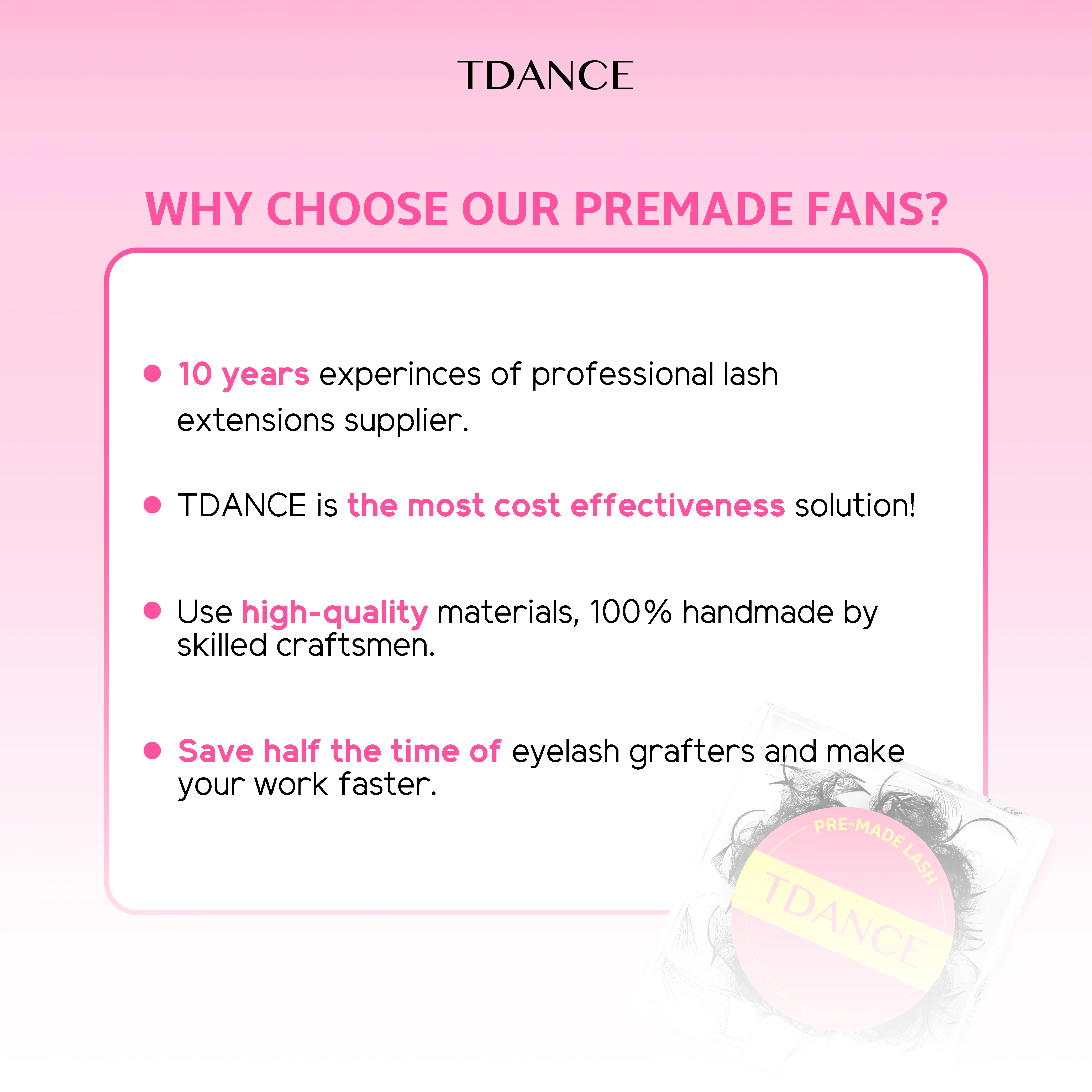 500 Fans Loose Fan Lashes Eyelash Extensions Professional Medium Stem Sharp Thin Premade Volume Fans Pointy Base Lashes