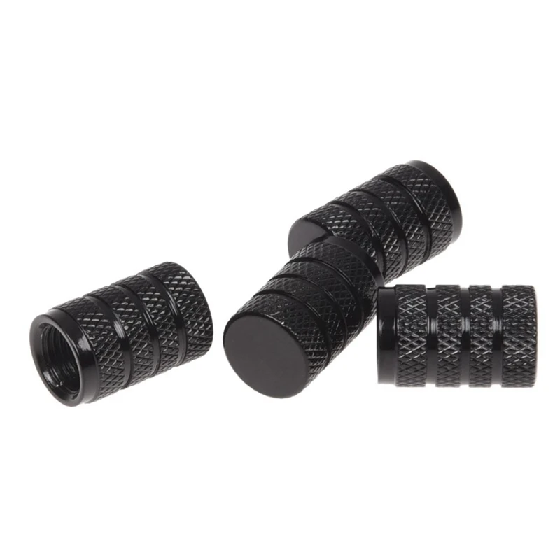 8 Pcs Black Car Vehicle Tyre Tire Valve Stem Decorative Dust Cap Cover