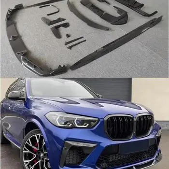 BMW F95 X5M 2019-2023 탄소 섬유 범퍼 프론트 립 그릴 투이어 리어 디퓨저 루프 스포일러 사이드 스커트 미러 캡 바디 키트