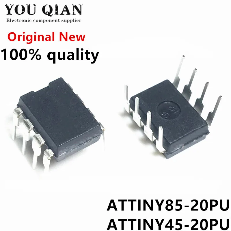 Lot De 5 Puces ATTINY85-20PU | Microcontrôleur DIP 8 Broches, Pour Projets électroniques DIY Et Prototypes