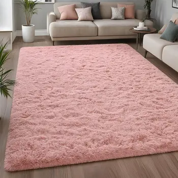 Fluffy Rug Indoor Plush Soft Carpet for Living Room Anti-Skid Durable Area Rug for Girls Bedroom Kids Room Carpets 1
