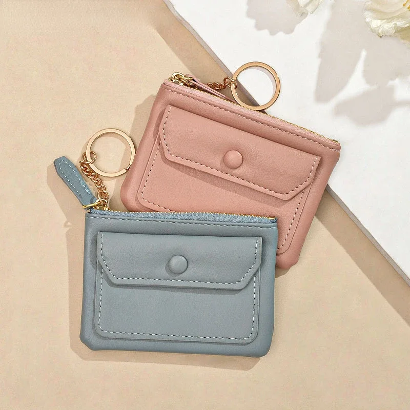 

2022 Japan and South Korea New Pure Color Fans You Urban Simple Fashion Women Thin Short Hand Bag Card Bag Tide
