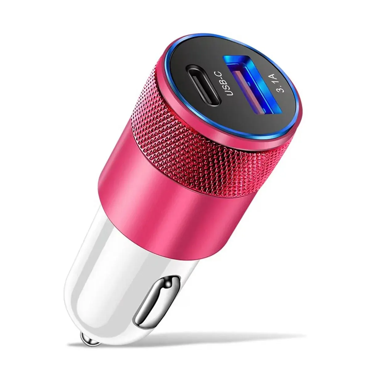 Caricabatteria da auto a doppia porta PD + USB ricarica rapida tipo C adattatore per telefono da auto USB per iPhone Xiaomi Huawei accendisigari per auto QC 3.0 - immagine 5