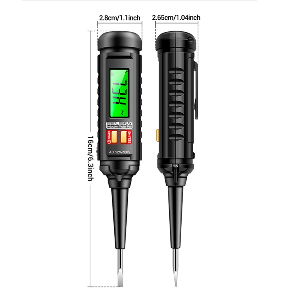 AC12-300V 비접촉 전압 테스터 펜 유도 디지털 전력 검출기 연필 지능형 전기 스크루 드라이버 프로브 회로