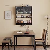Creative Solid Wood Kitchen Cabinets Wall Mounted Storage Sideboard Nordic Kitchen Furniture Bedroom Glass Closet Kitchen Island 1