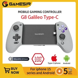 GameSir G8 Galileo Gamepad Mobile Phone Controller with Hall Effect Stick for iPhone 15 joystick Android Type C PS Cloud Game