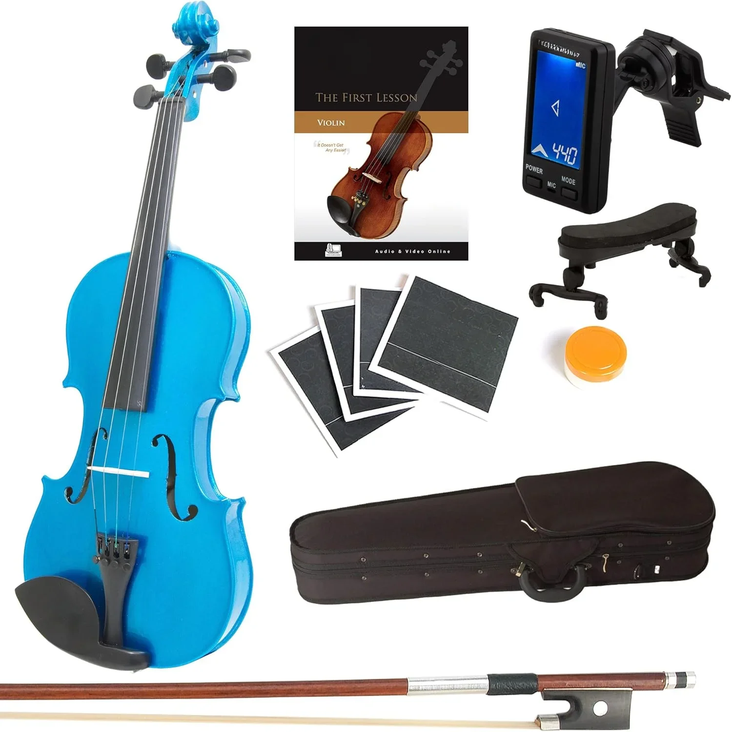 Violin, 4/4 Complete Set, Suitable for Beginners, Stainless Steel Strings and Boxwood Hooks, Violin MV 300 Satin Antique Finish