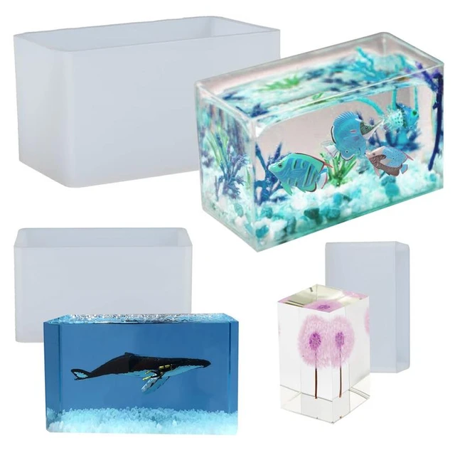 Cuboid Cube Resin Mold Crystal Epoxy Silicone Mold DIY Jewelry Pendant  Storage Tray Mold Square Rectangular Casting Accessories