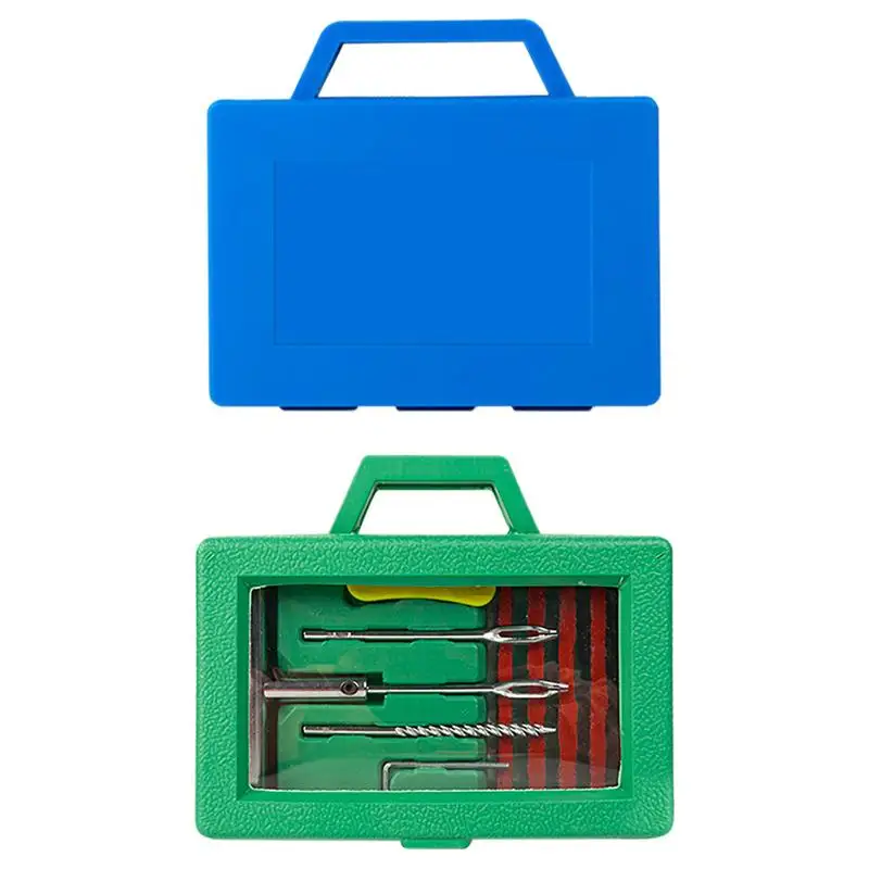 

Portable Car Tire Repair Kit Puncture Plug Tools Studding Tool with Rubber Strips Tool Puncture Plug Tool Set Glue Free For auto