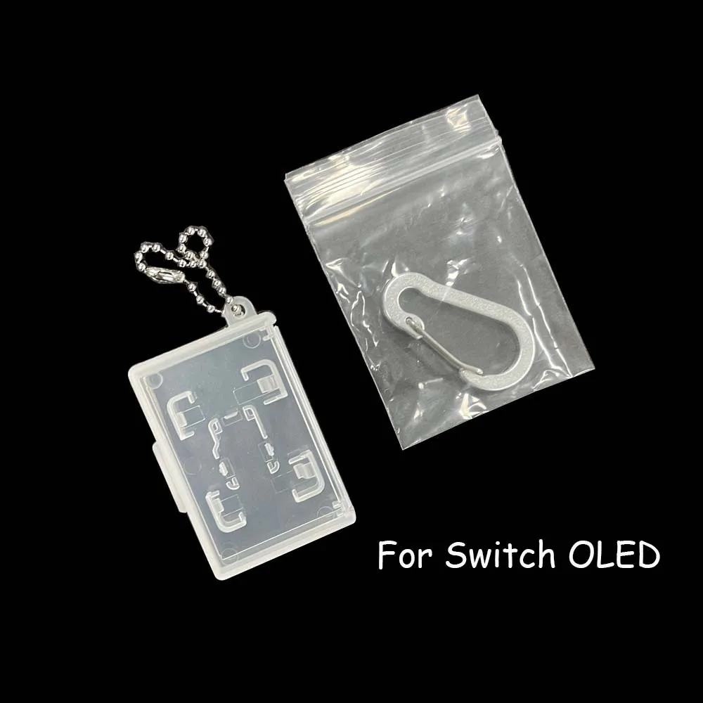 Scatola Portachiavi Trasparente Per Switch Oled Tasca Per Carte Dedicata Porta Carte Di Gioco Portatile Scheda Micro Sd
