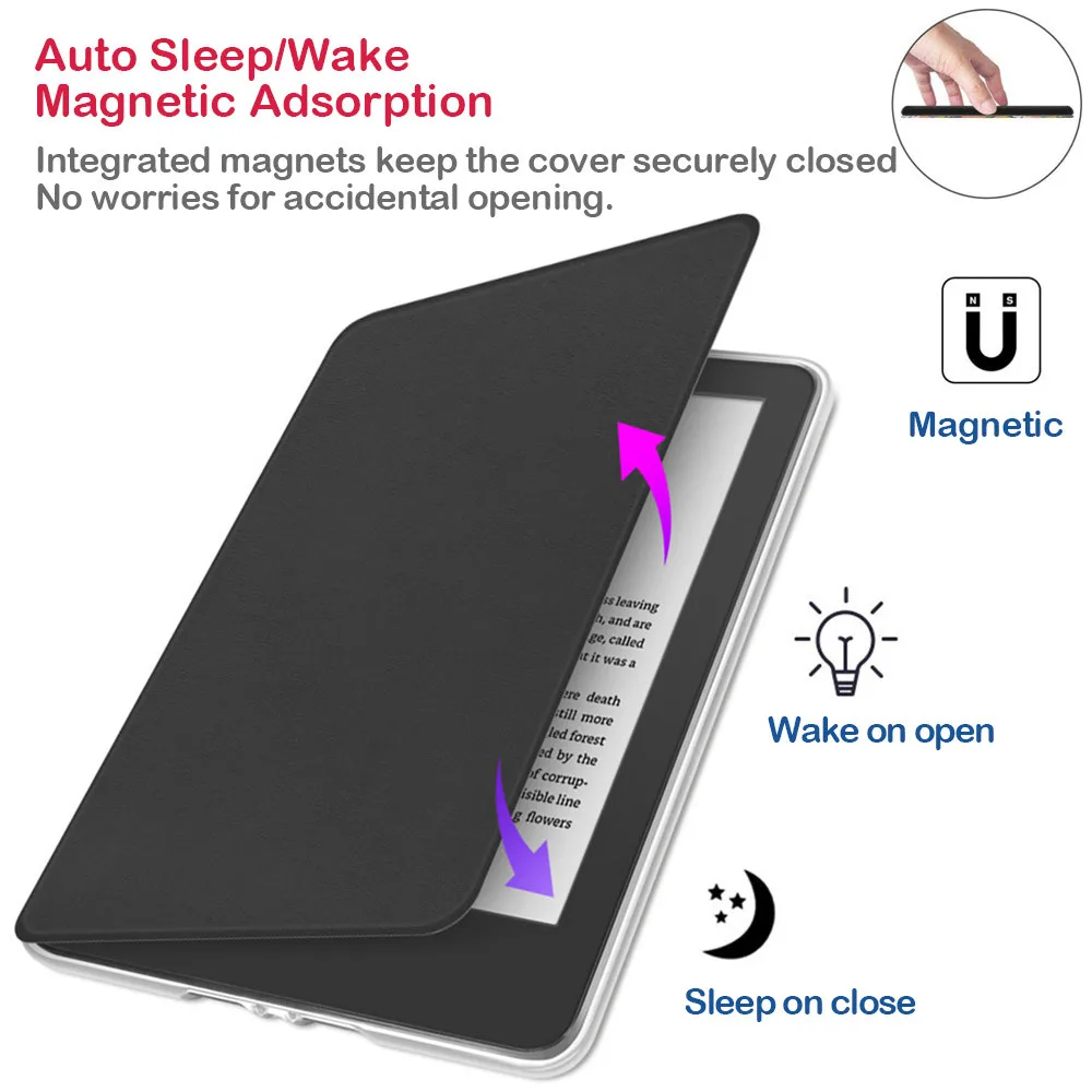 Acrylic Magnetic Bracket Case for Kindle Paperwhite 10th 11th 12th Generation 6 6.8 7 Inch Cover Pouch