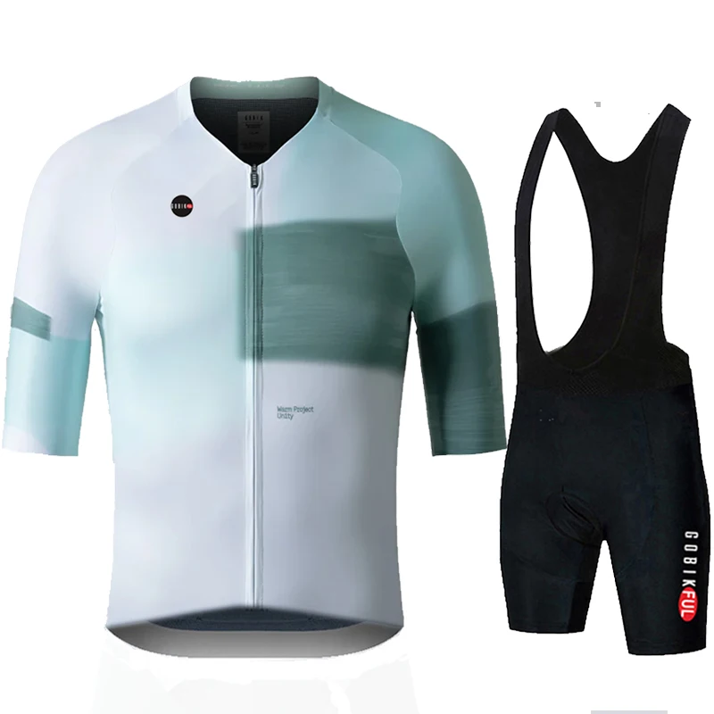 Gobik Summer Men's Short Sleeve Cycling Shorts Suspenders Set Cycling Shirt Outdoor Clothing Suit Mountain Bike