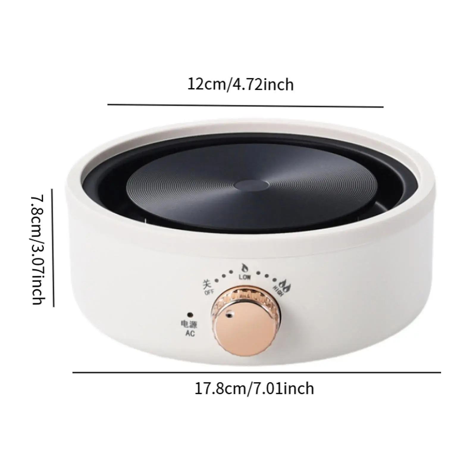 Electric Stove US Plug Compact Portable Temperature Control Ceramic Coffee Heater for Tea Rooms Offices Tea Party Picnic Car