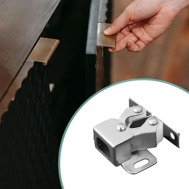Cabinet Door Latch 12pcs Strong Practical Double Roller Catch For Cupboard Cabinet Drawer