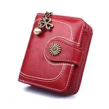 

Women's Retro Wallet Luxury Design Short Clutch Bag Zipper Coin Purse High Capacity Multifunction Card Holder 2022 New