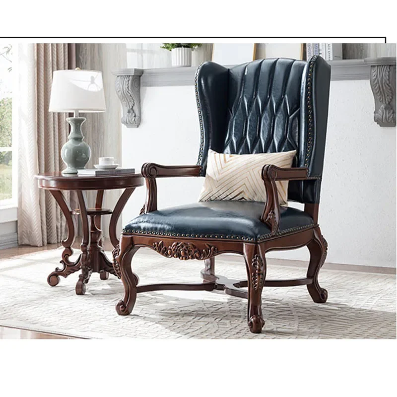 

Диван Loveseat, американский Одноместный Диван из массива дерева, гостиная, тигр, европейский стиль
