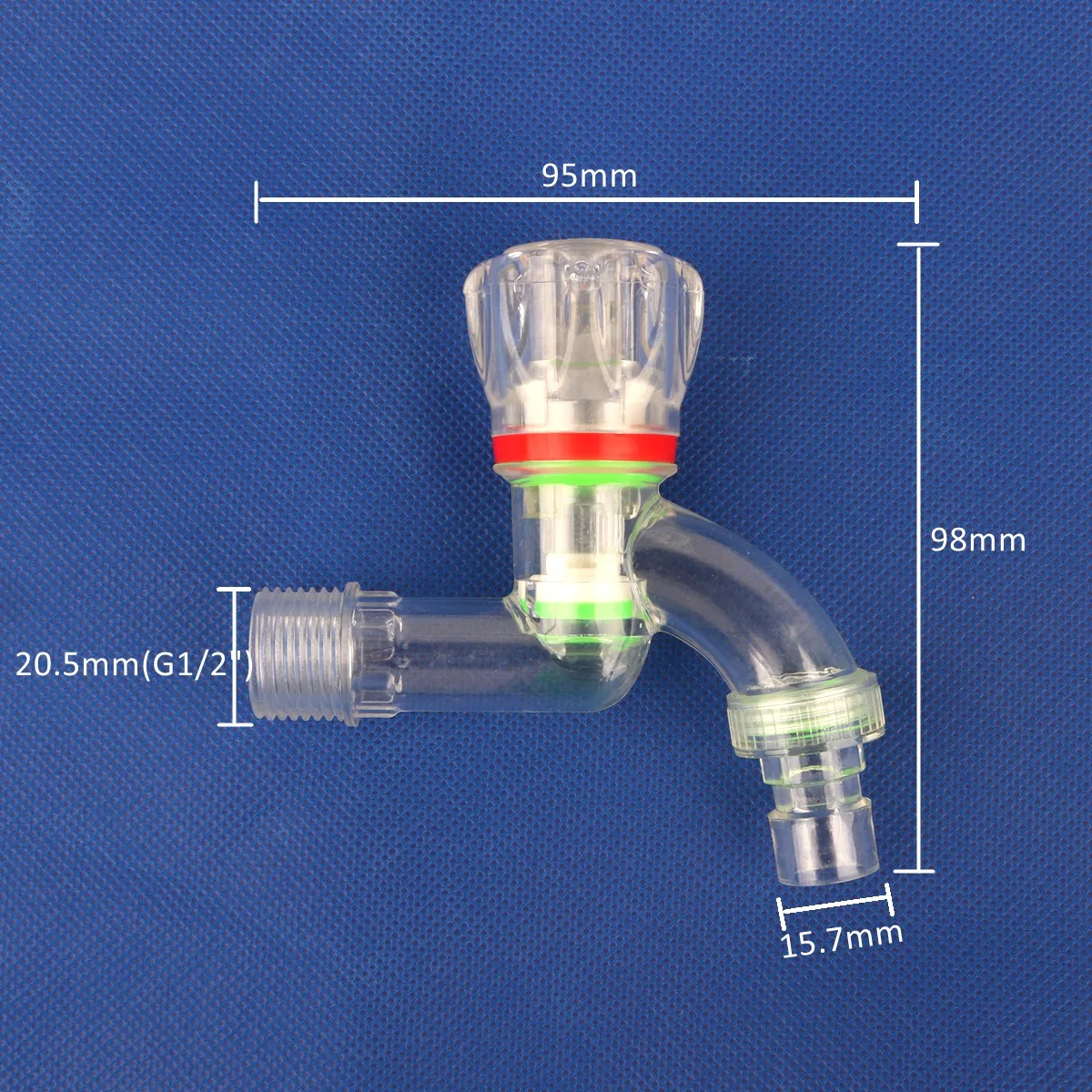 1pc 1/2" 3/4" male thread transparent faucet basin water tap garden irrigation connector washing machine Kitchen water valve bathroom faucet water tap faucet washing machine faucet