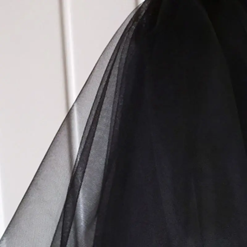 New Womens Layered Black Tulle Short Wedding Veil with Comb Halloween Cosplay Costume Bridal Party H Accessories Props bridal veil