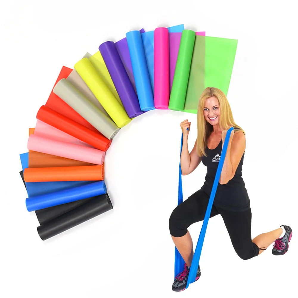 Yoga Pilates Resistance Band Long Training Stretch Bands for Physical Therapy Lower Body home Strength Elastic Exercise Bands