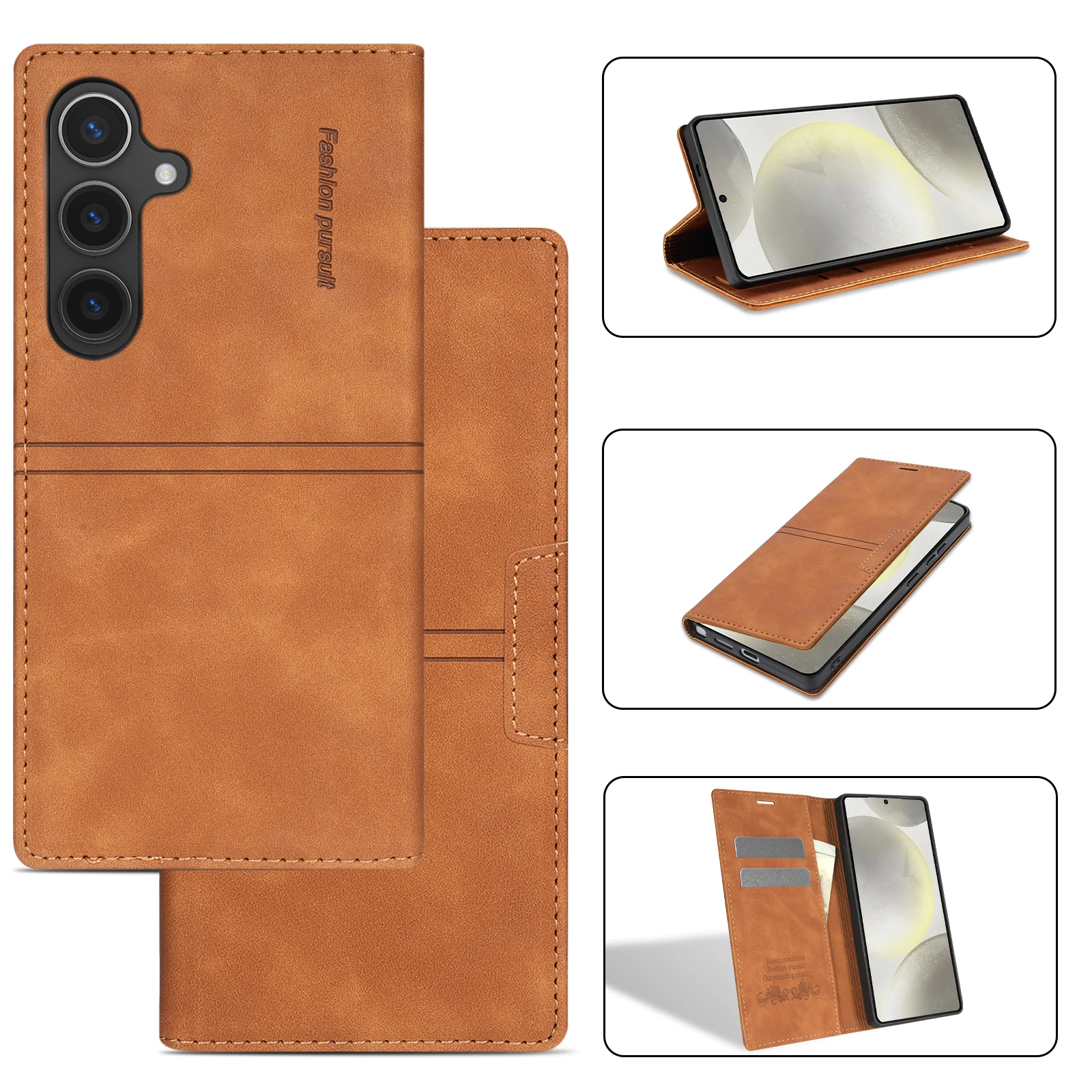 Luxurious Leather Flip Wallet Phone Case