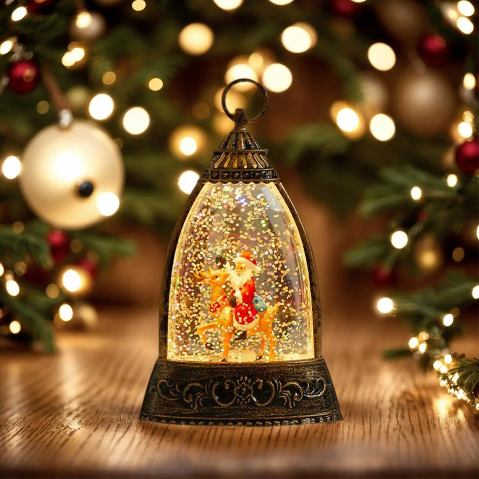 Christmas Snow Globes Battery Operated Music Night Light Light Up Snow Globe For Thanksgiving Holiday Birthday Party Offices