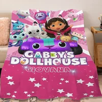Flannel Blanket Sofa Winter G-Gabbys D-Dollhouse Lovely Warm Bed Fleece Custom Fluffy Soft Blankets Microfiber Bedding Kids Gift 1