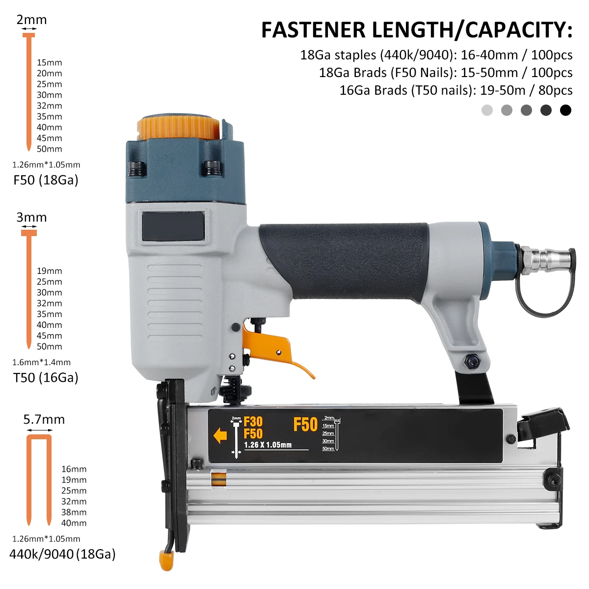 Pneumatic Nail Gun for Carpenter and Furniture