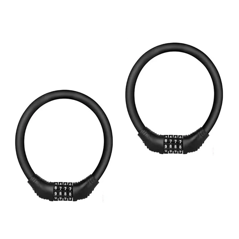 

2 Pieces Bicycle Anti-Theft Padlock Children's Refrigerator Lock For French Door Freezer Cabinet