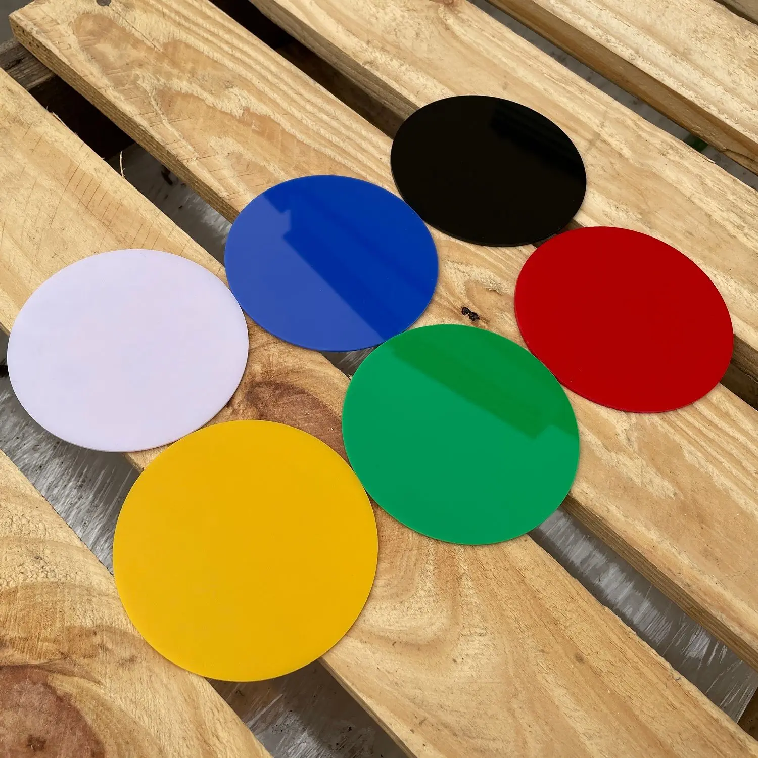 2MM Round Opaque Acrylic Board (PMMA) Plexiglass White/Black/Red/Green/Yellow For DIY Projects/Wedding&Home Decor Tinted Disc