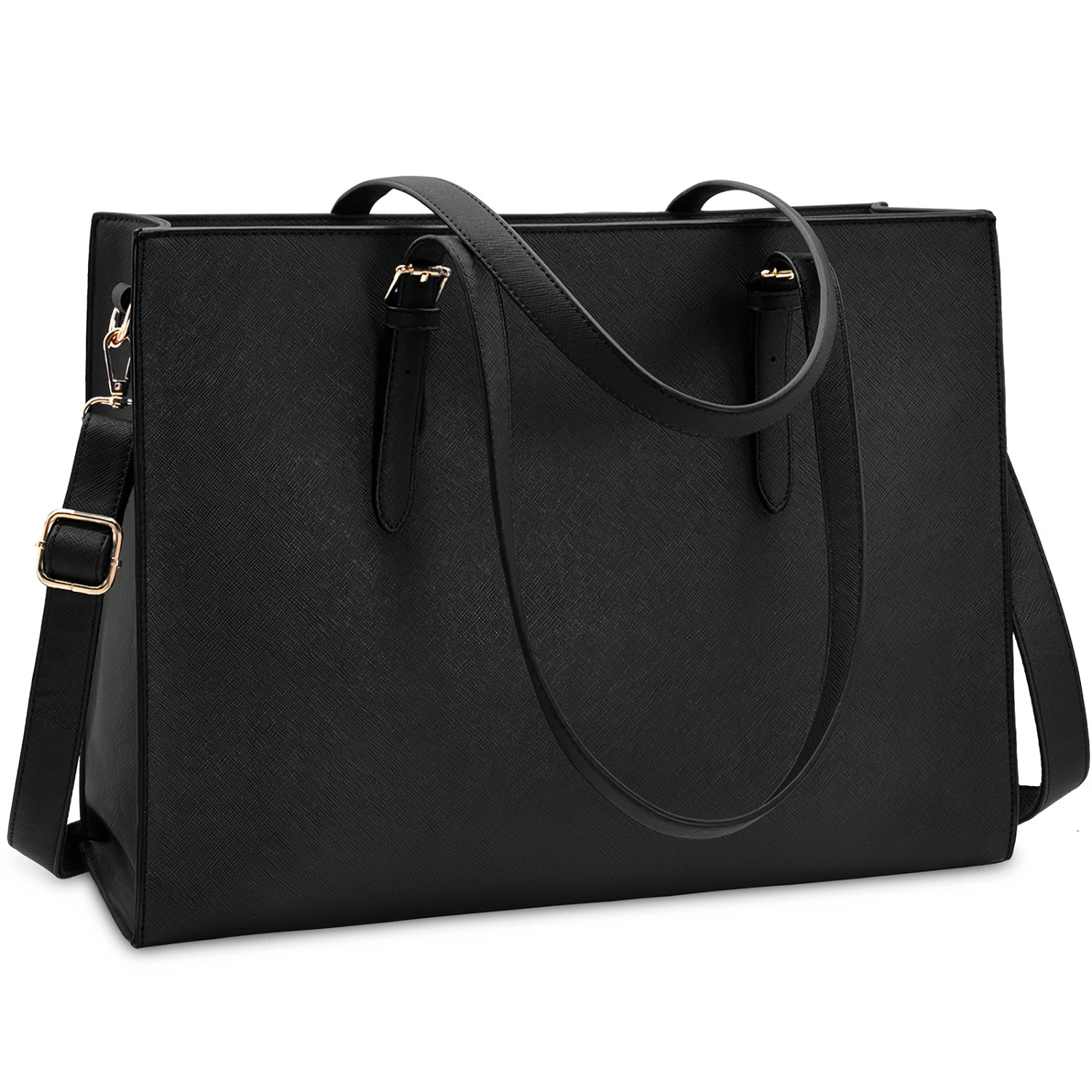 Bag For Women Lightweight Faux Leather 15.6 Inch Computer Tote Bag Business Office Briefcase Large Capacity Handbag Crochet eyes