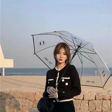 

New Transparent Automatic Women's Umbrella Fashionable and Luxurious Umbrella Waterproof Creative Umbrella