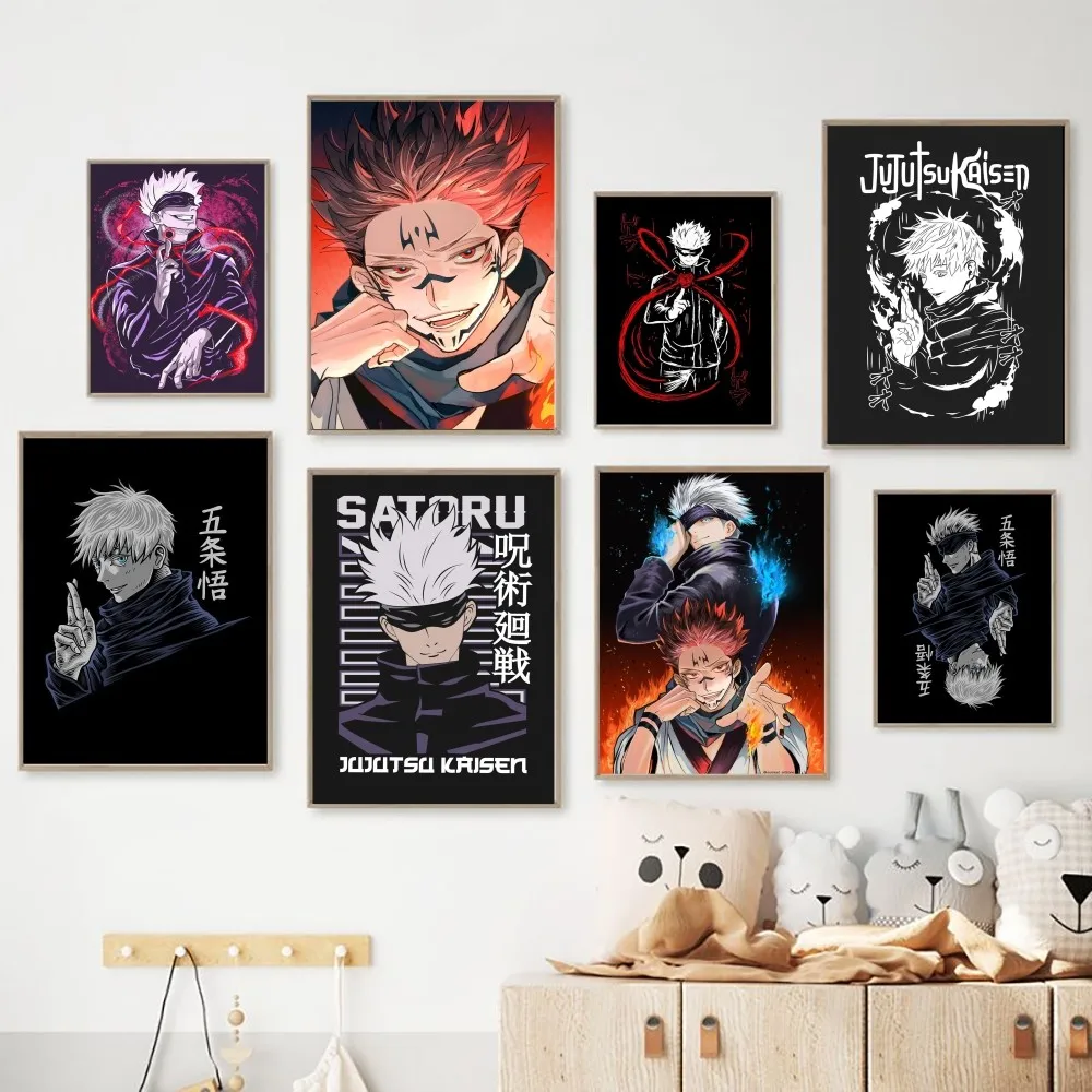 Classic anime Jujutsu Kaisen Poster No Framed Poster Kraft Club Bar Paper Vintage Wall Art Painting Bedroom Study Stickers
