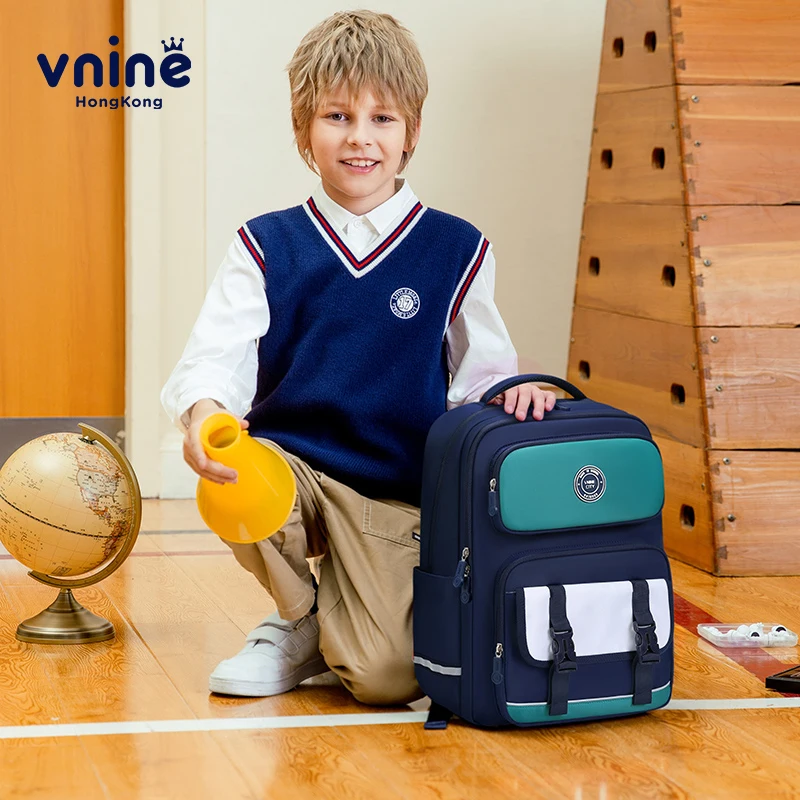 VNINE backpack for primary school students, boys and girls, grades 3-6, children with spinal cord protection backpack