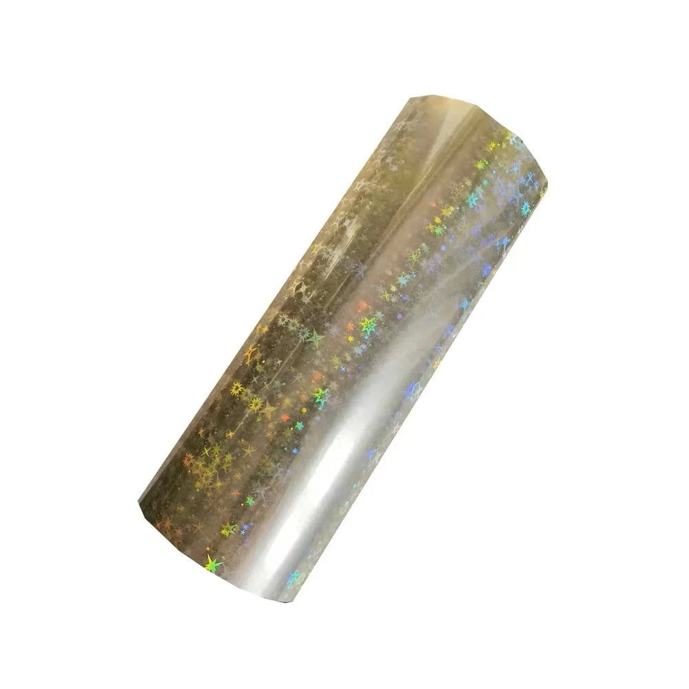 종이 또는 플라스틱에 사용하는 5성급 홀로그램 투명 핫 스탬핑 포일 필름(21cm)8.4 WX 120mL /Lot DIY 패키지 박스