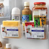 Organisateur de porte latérale de réfrigérateur, bac de rangement suspendu pour paquets de condiments, pochettes à Sauce, petits articles permettant de gagner de l'espace 5